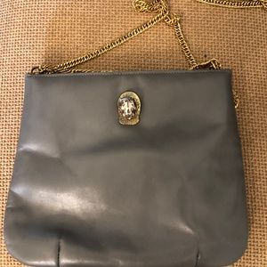 Vintage Ruth Saltz Cougar gray leather handbag